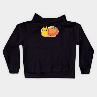 Orange fruit snail Kids Hoodie